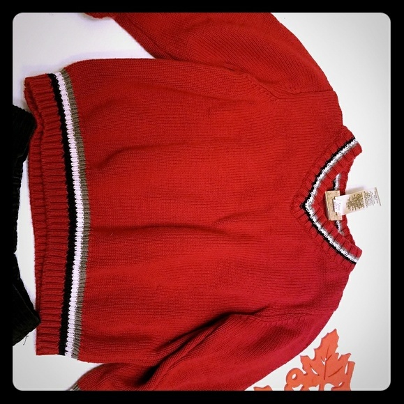 Baby boy red sweater size 3t - Picture 2 of 2